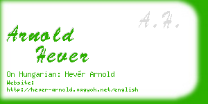 arnold hever business card